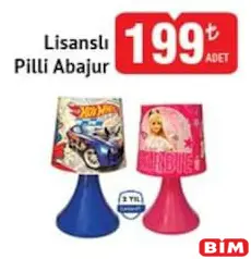 LİSANSLI PİLLİ ABAJUR LİSANSLI PİLLİ ABAJUR